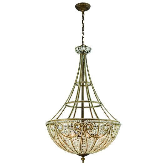 Elizabethan 22" 8 Light Chandelier in Dark Bronze