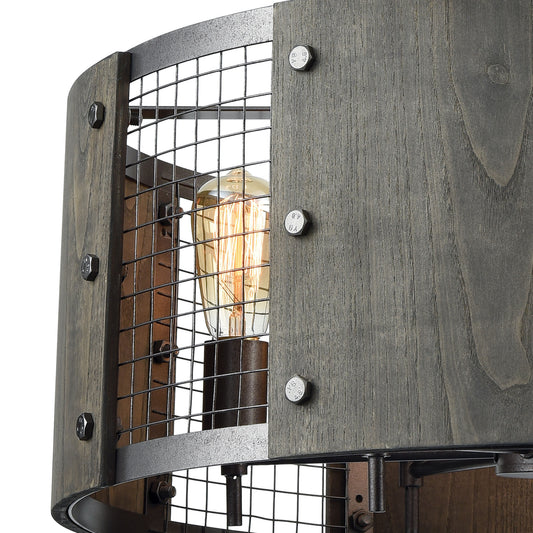 Halstead 24" 6 Light Chandelier in Ash Gray