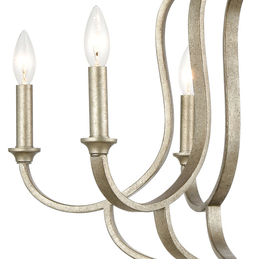Lanesboro 27" 6 Light Chandelier in Dusted Silver