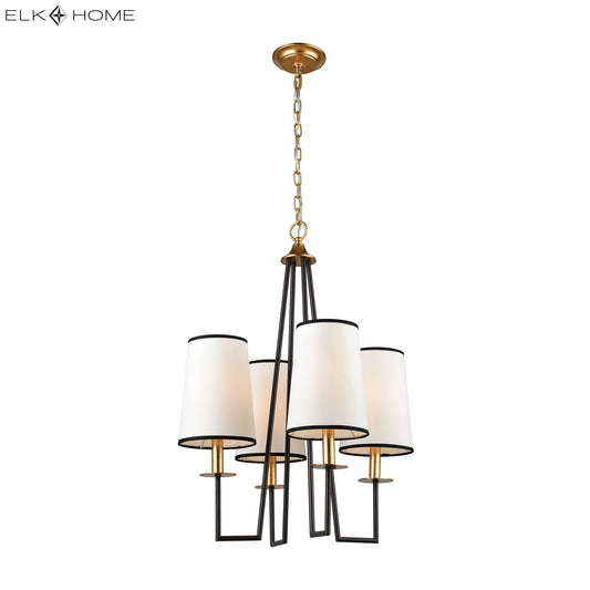 Nico 21.5" 4 Light Chandelier in Gold Leaf