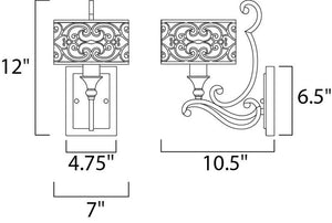Mondrian 12' Single Light Wall Sconce in Umber Bronze