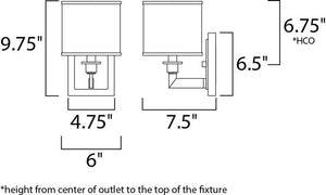Nexus 9.75' Single Light Wall Sconce in Satin Nickel