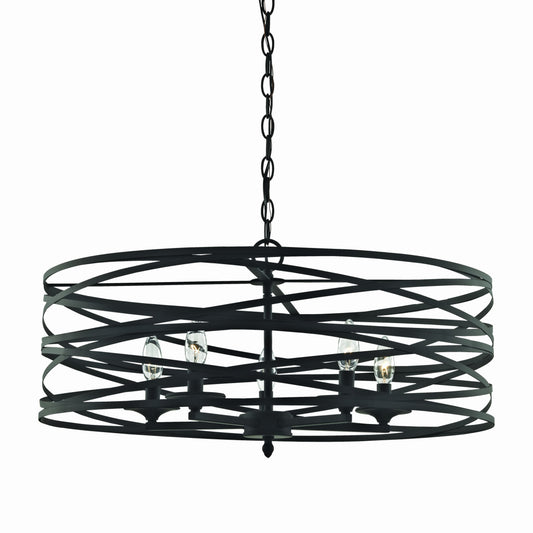 Vorticy 26" 5 Light Chandelier in Oil Rubbed Bronze