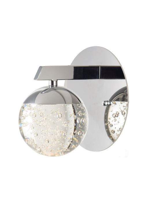 Orb II 6" Single Light Wall Sconce in Polished Chrome