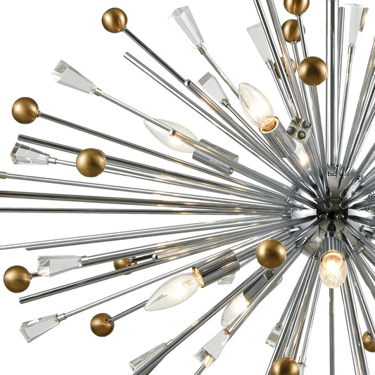 Williston 39" 10 Light Chandelier in Polished Chrome