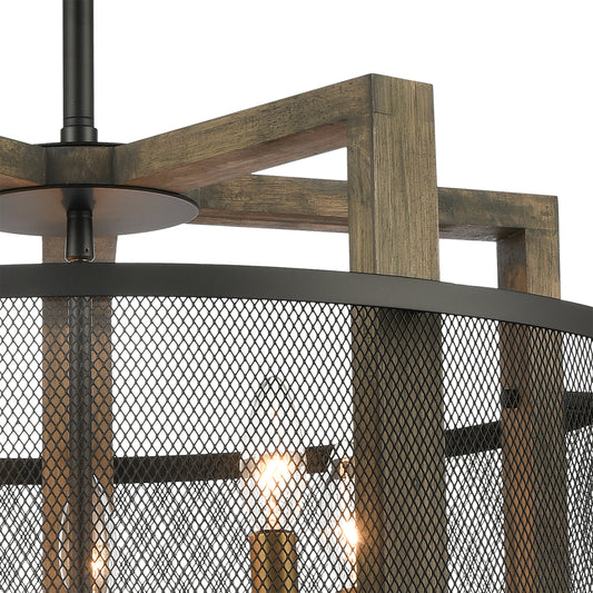 Woodbridge 22" 5 Light Chandelier in Matte Black