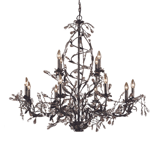 Circeo 38" 12 Light Chandelier in Deep Rust