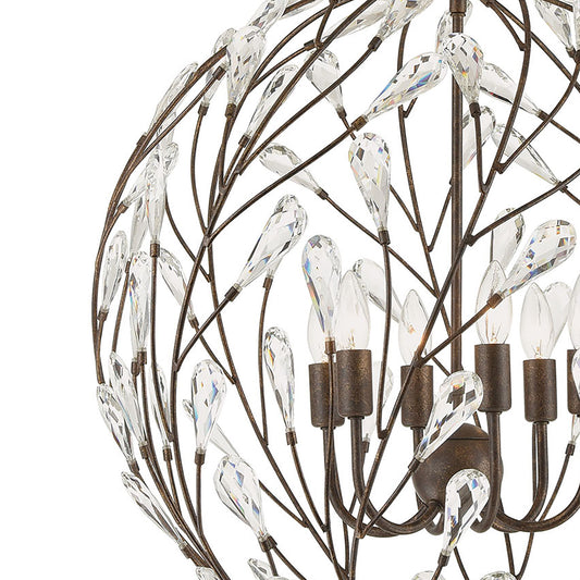 Crislett 27" 6 Light Chandelier in Sunglow Bronze