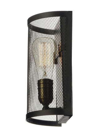 Palladium 10.25' Single Light Wall Sconce in Black and Natural Aged Brass