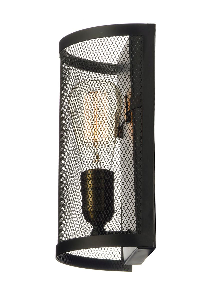 Palladium 10.25' Single Light Wall Sconce in Black and Natural Aged Brass
