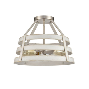 Brigantine 15' 2 Light Semi Flush Mount in Satin Nickel
