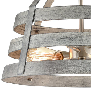 Brigantine 15' 2 Light Semi Flush Mount in Weathered Driftwood
