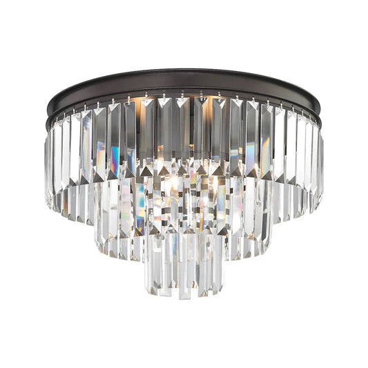 Palacial 19" 3 Light LED Semi Flush Mount in Oil Rubbed Bronze