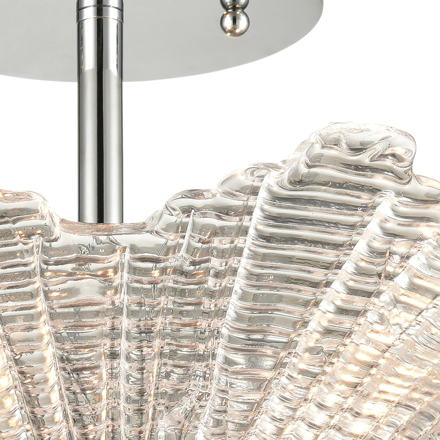 Radiance 16' 3 Light Semi Flush Mount in Polished Chrome