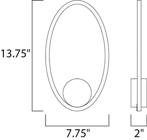 Phase 13.75' Single Light Wall Sconce in Matte White