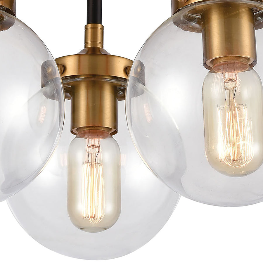 Boudreaux 15' 3 Light Semi Flush Mount in Antique Gold