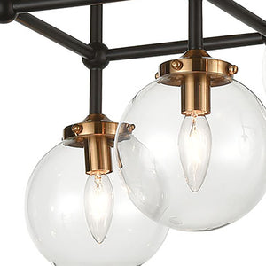 Boudreaux 42' 8 Light Semi Flush Mount in Antique Gold