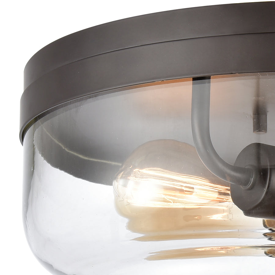 Calistoga 13' 2 Light Flush Mount in Oil Rubbed Bronze