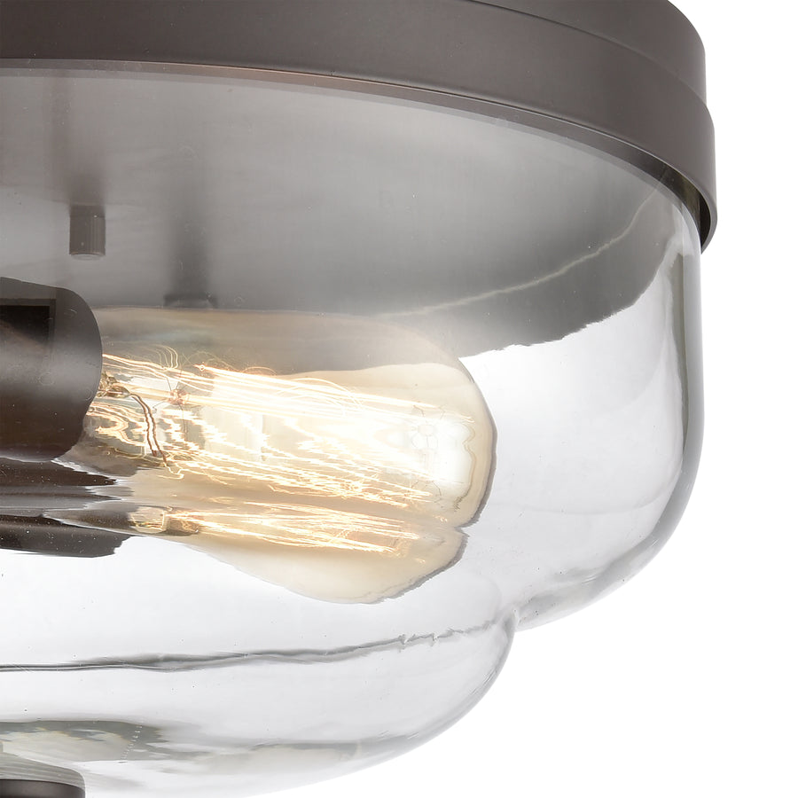 Calistoga 13' 2 Light Flush Mount in Oil Rubbed Bronze