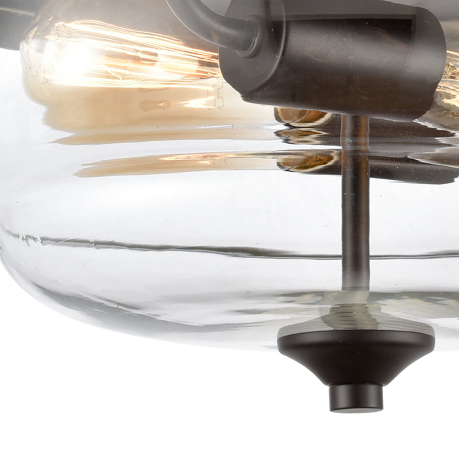 Calistoga 13' 2 Light Flush Mount in Oil Rubbed Bronze