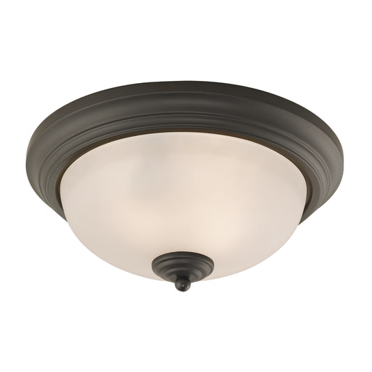 Huntington 13" 2 Light Flush Mount in Oil Rubbed Bronze