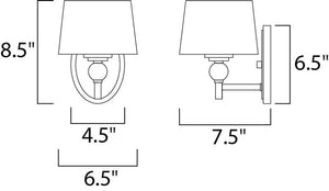 Rondo 8.5' Single Light Wall Sconce in Polished Nickel