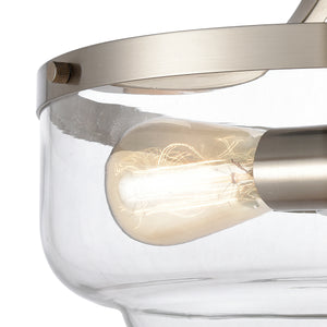 Calistoga 13' 2 Light Semi Flush Mount in Brushed Nickel