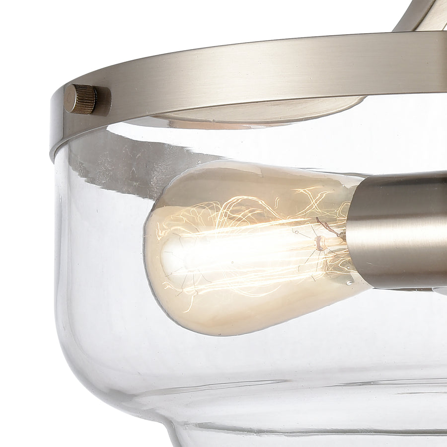 Calistoga 13' 2 Light Semi Flush Mount in Brushed Nickel