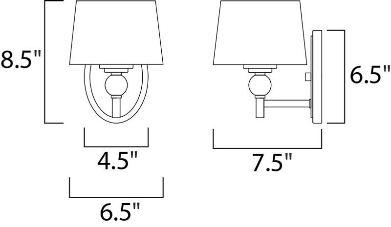Rondo 8.5' Single Light Wall Sconce in Oil Rubbed Bronze
