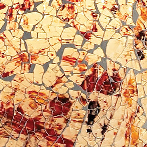 Avalon 5' 1 Light Mini Pendant in Multi Orange Glass & Satin Nickel