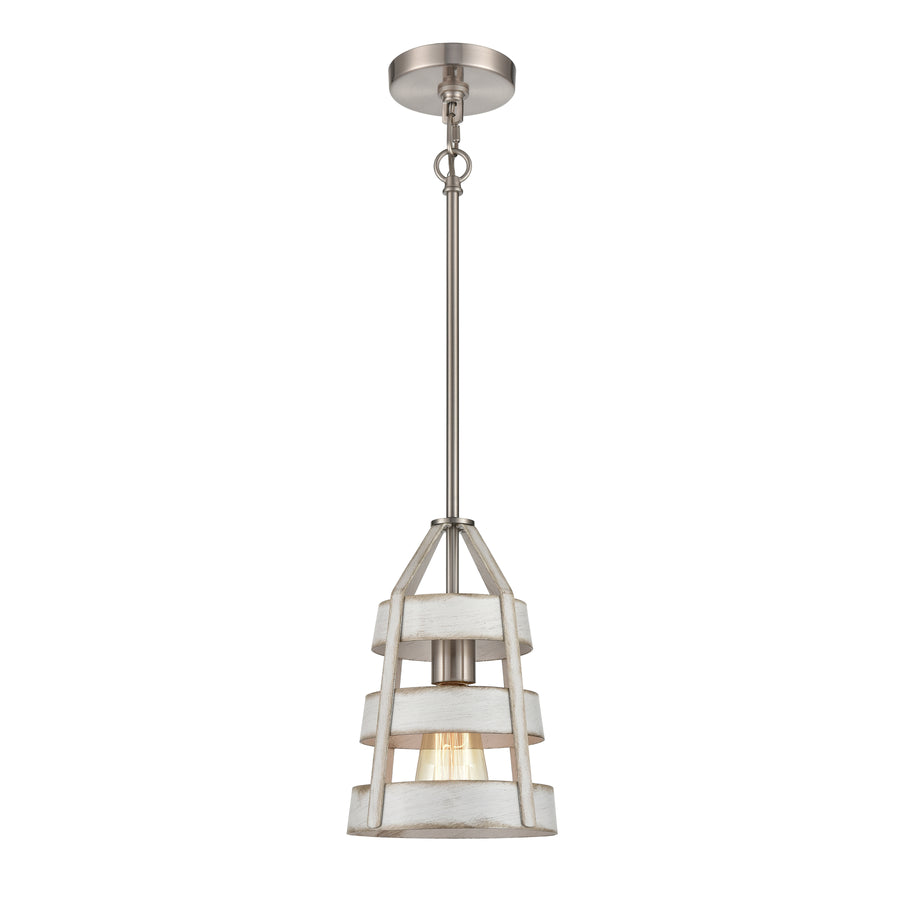 Brigantine 7' 1 Light Mini Pendant in Satin Nickel