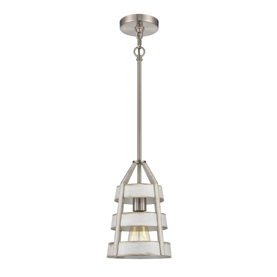 Brigantine 7' 1 Light Mini Pendant in Satin Nickel