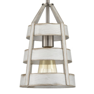 Brigantine 7' 1 Light Mini Pendant in Satin Nickel