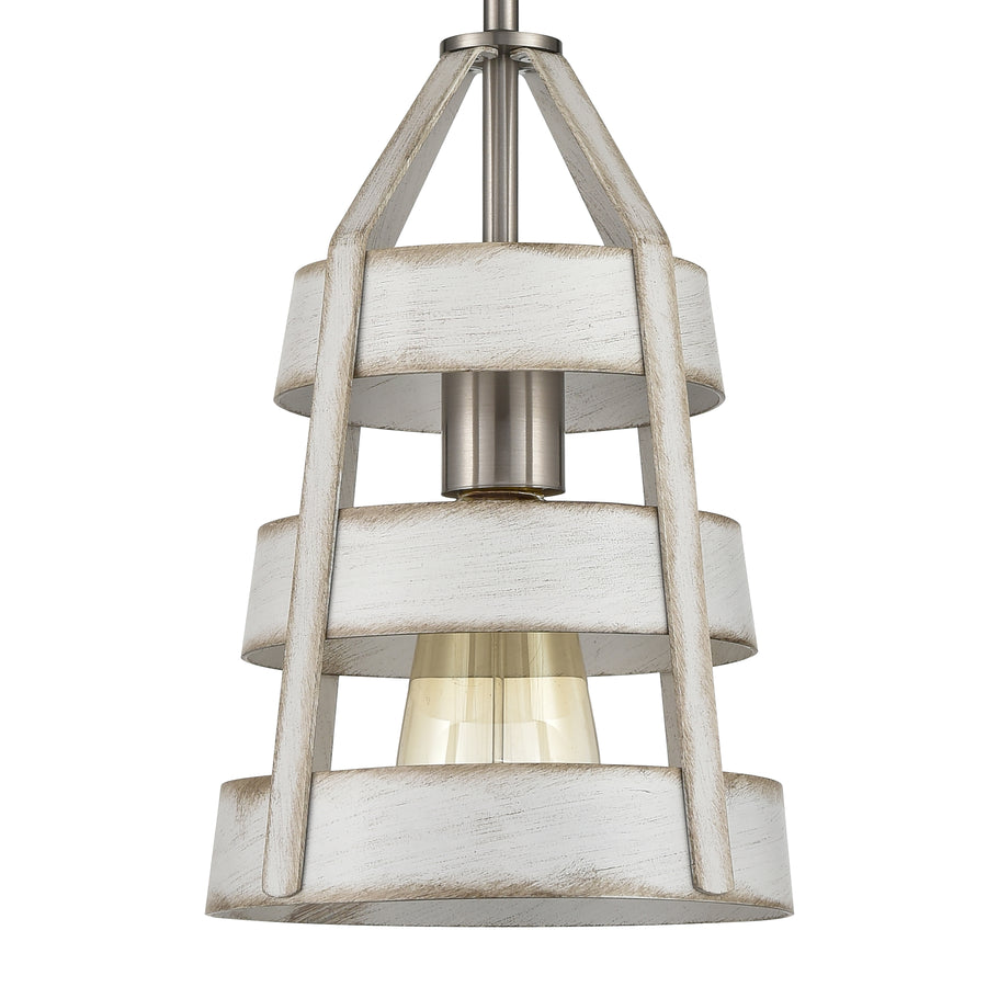 Brigantine 7' 1 Light Mini Pendant in Satin Nickel