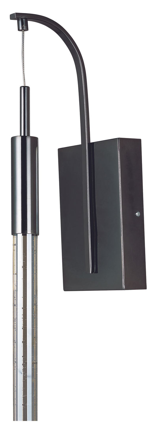 Scepter 19" Single Light Wall Sconce in Black Chrome
