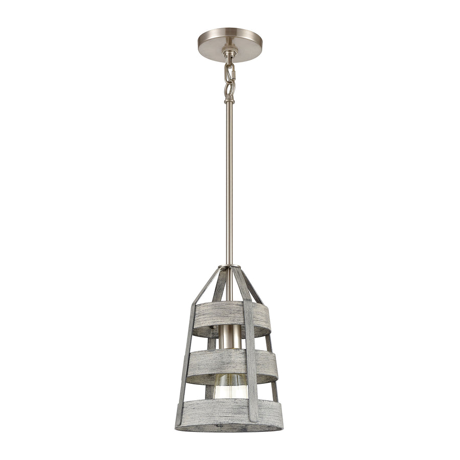 Brigantine 7' 1 Light Mini Pendant in Weathered Driftwood
