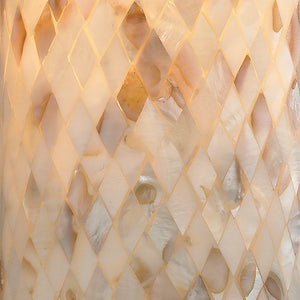 Capri 5' 1 Light Mini Pendant in Capiz Shell Shade & Satin Nickel