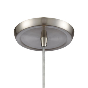 Capri 5' 1 Light Mini Pendant in Gray Capiz Shade & Satin Nickel
