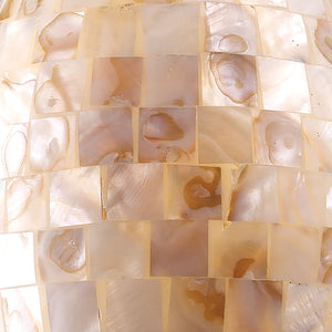 Capri 5' 1 Light Mini Pendant in Capiz Shell Cylinder Shade & Satin Nickel