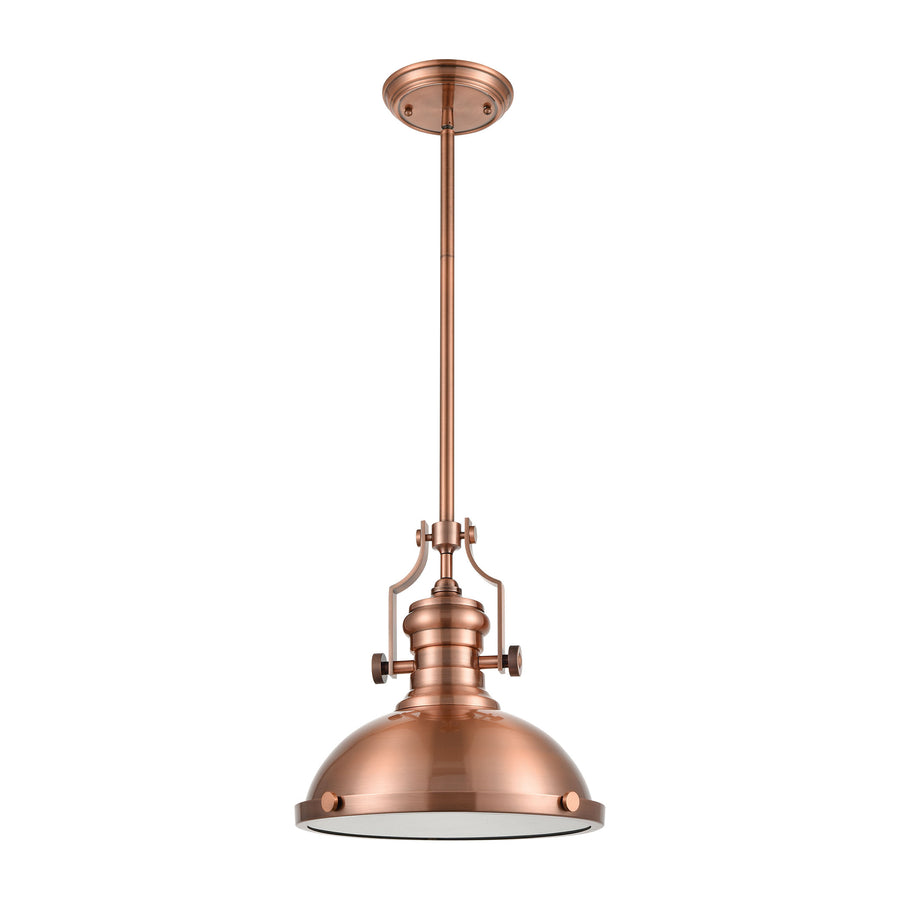 Chadwick 13' 1 Light Pendant in Antique Copper Metal Shade & Antique Copper