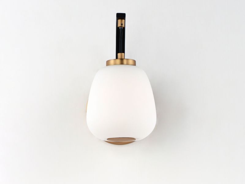 Soji 4.75' Single Light Wall Sconce in Black and Gold