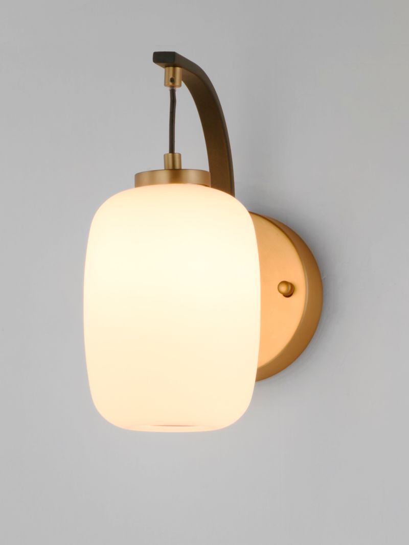 Soji 10.25' Single Light Wall Sconce in Black and Gold