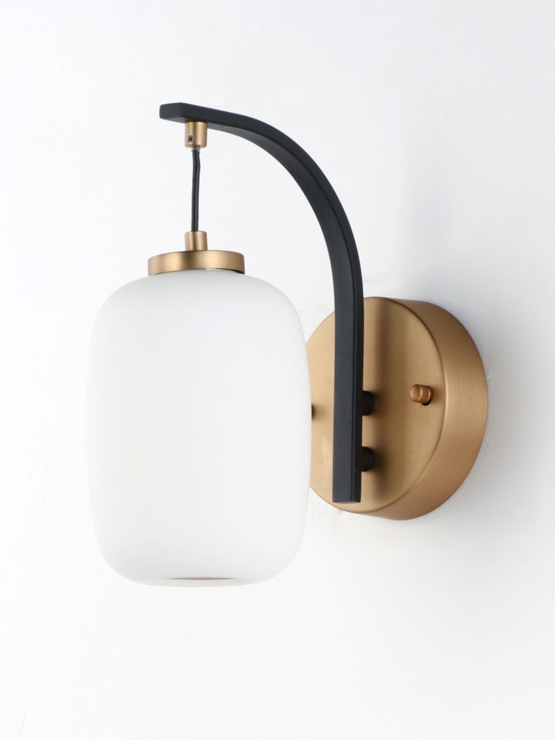 Soji 10.25' Single Light Wall Sconce in Black and Gold
