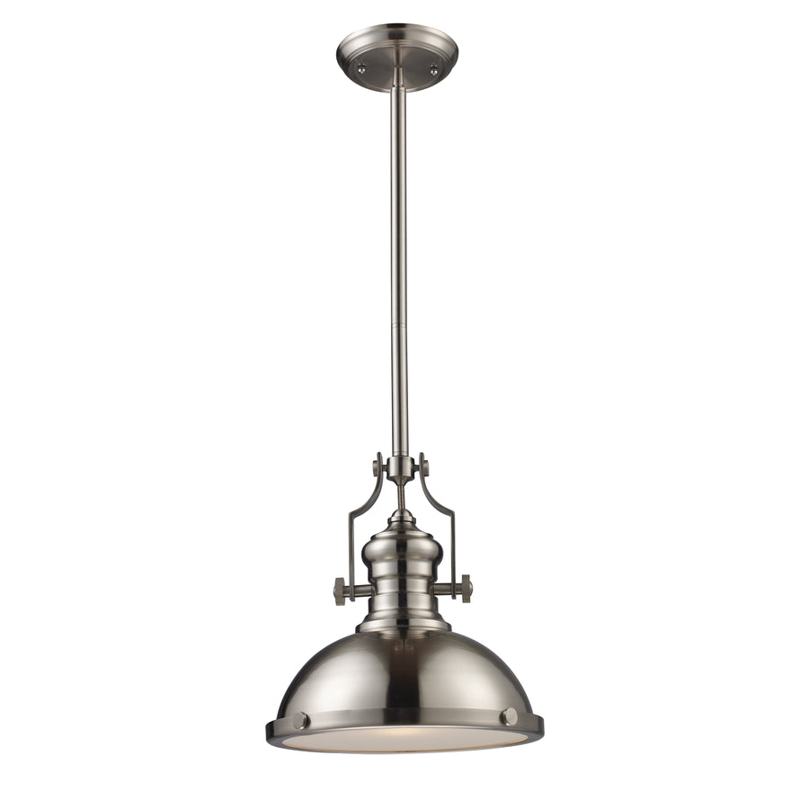 Chadwick 13' 1 Light Pendant in Satin Nickel Metal Shade
