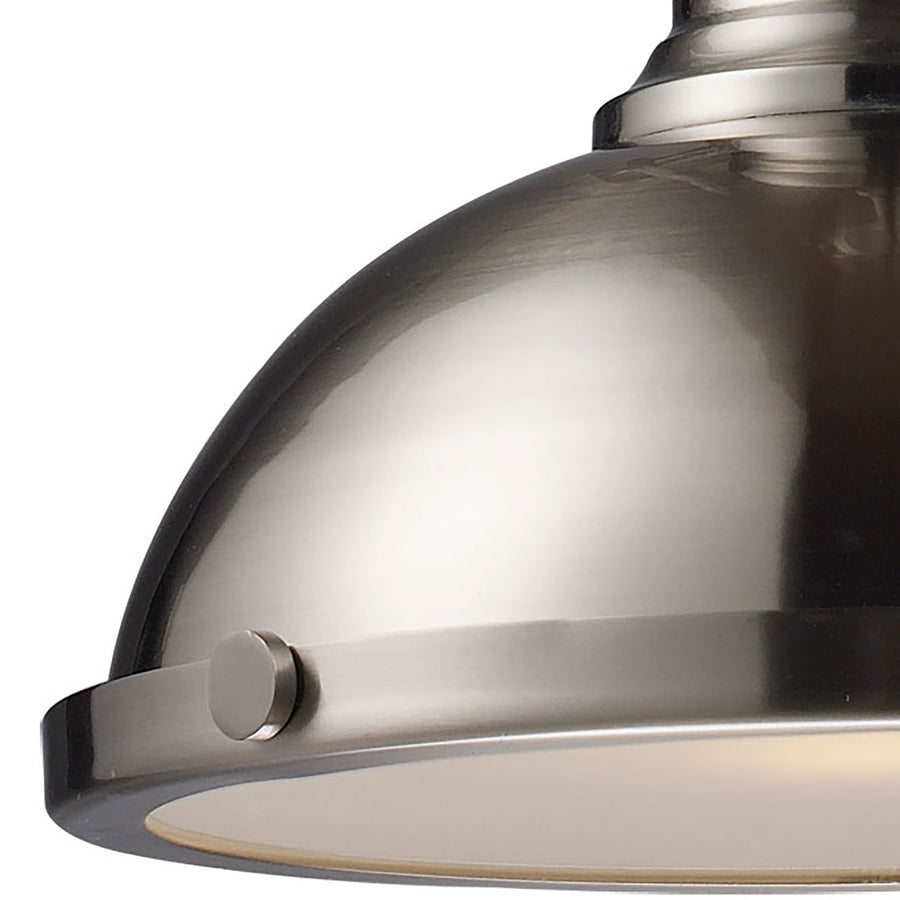 Chadwick 13' 1 Light Pendant in Satin Nickel Metal Shade