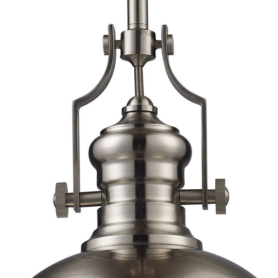 Chadwick 13' 1 Light Pendant in Satin Nickel Metal Shade