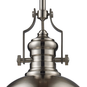 Chadwick 13' 1 Light Pendant in Satin Nickel Metal Shade