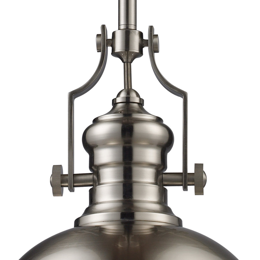 Chadwick 13' 1 Light Pendant in Satin Nickel Metal Shade