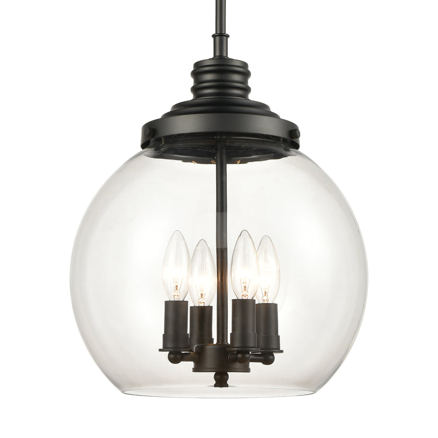 Chandra 13' 4 Light Pendant in Matte Black