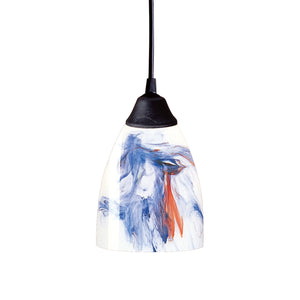 Classico 5' 1 Light Mini Pendant in Mountain Glass & Dark Rust